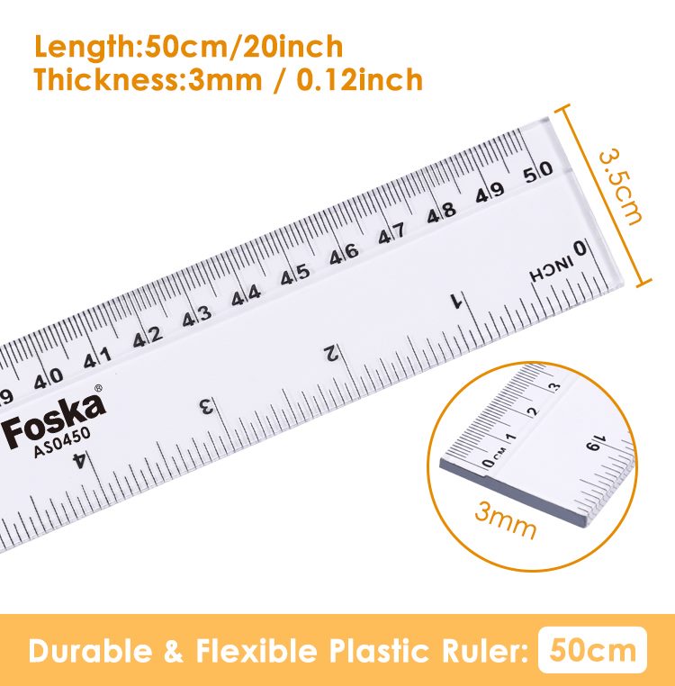 50 CM Plastic Ruler