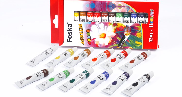 color box packing acrylic color