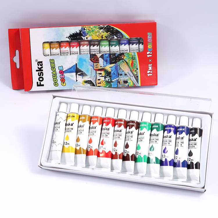 12 colors gouache color