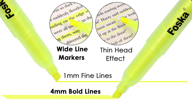 Convenient Chisel Tip Highlighter