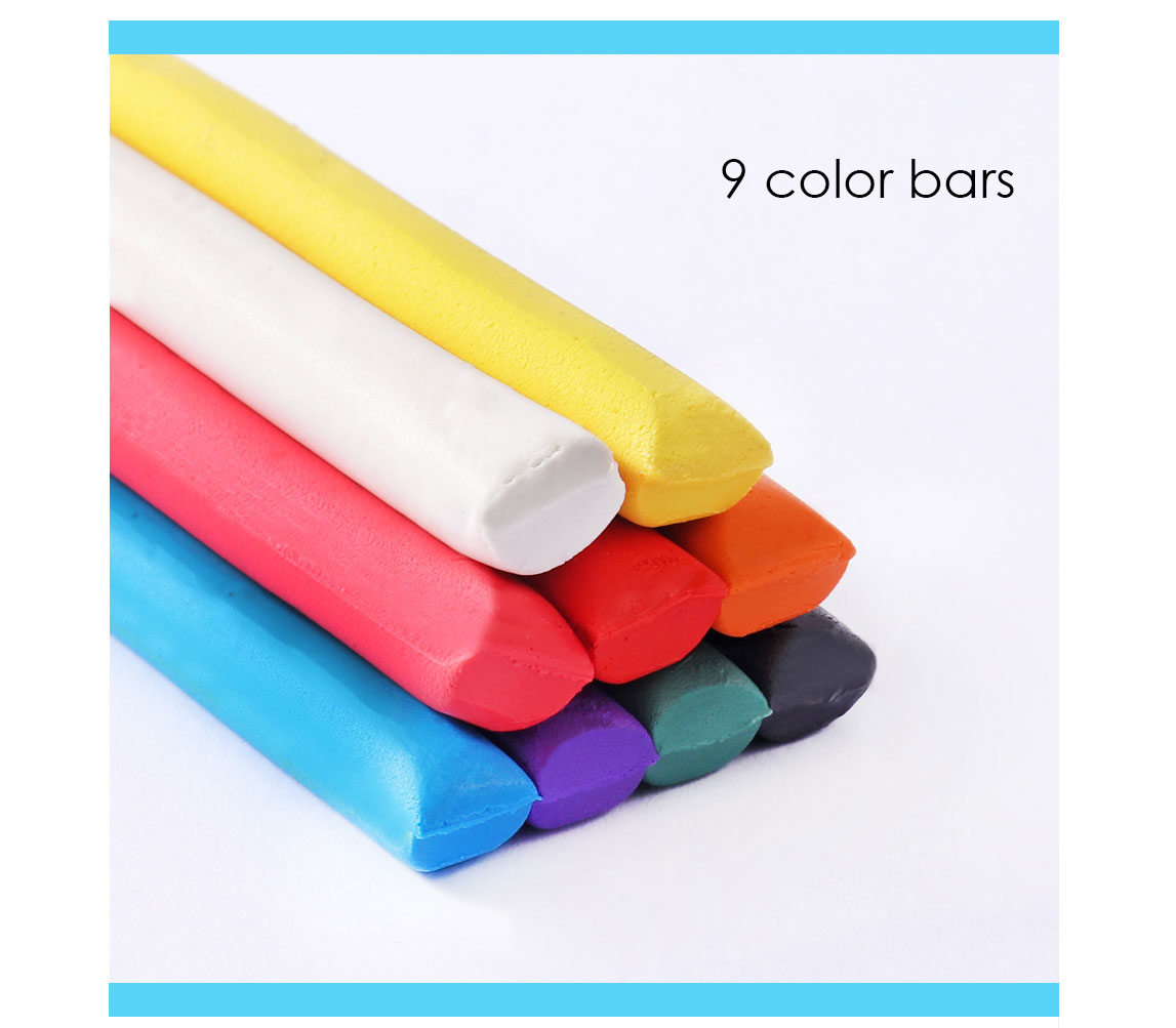 9 colors modeling clay sets