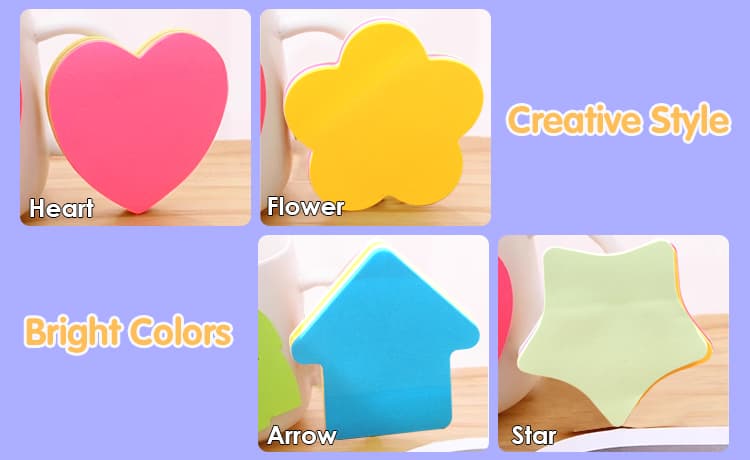 Different Colors and Shapes Sticky notes