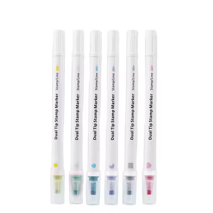 Stamp Dual Tip Color Marker Pen