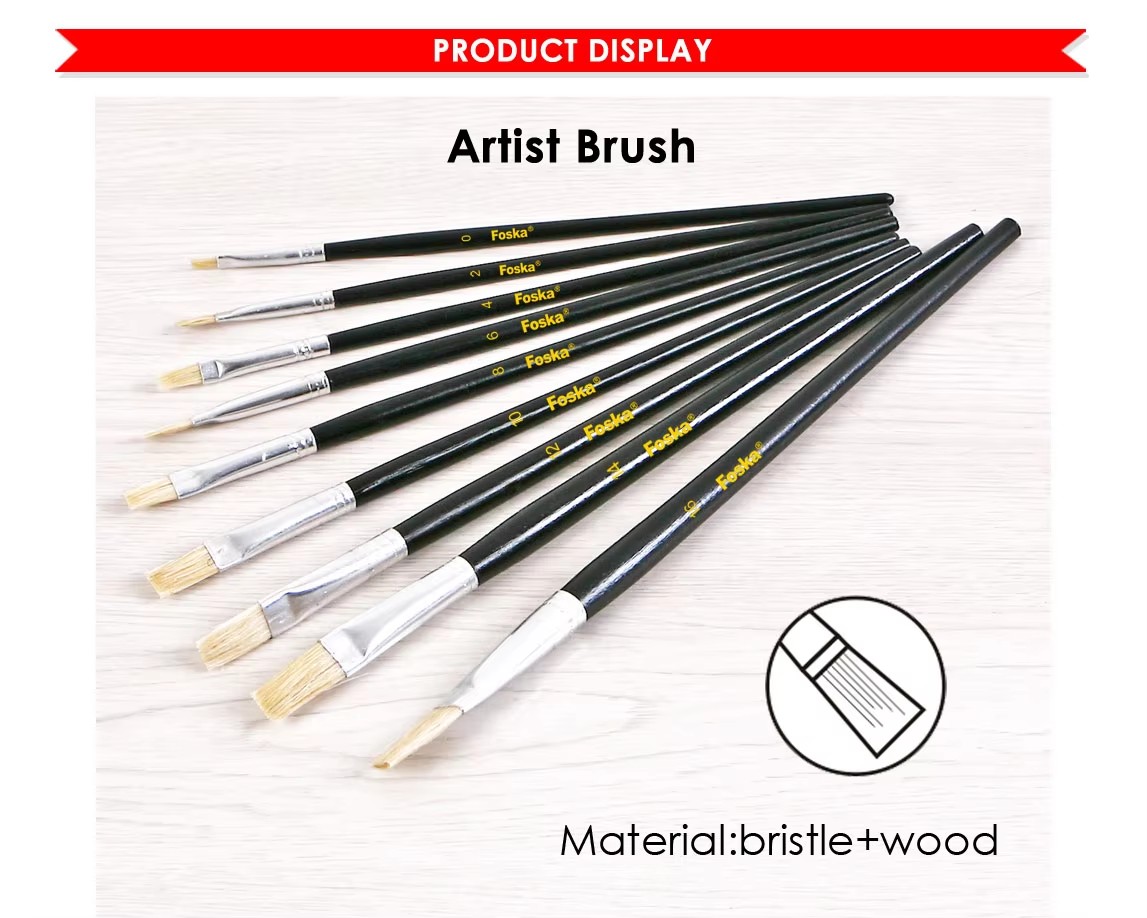 wooden handle artist brush