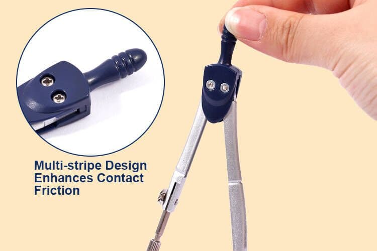 Anti-slip handle compass divider