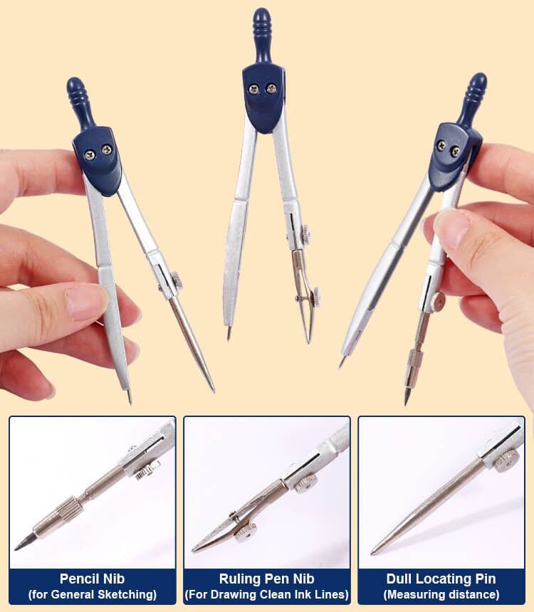  two nib compass divider