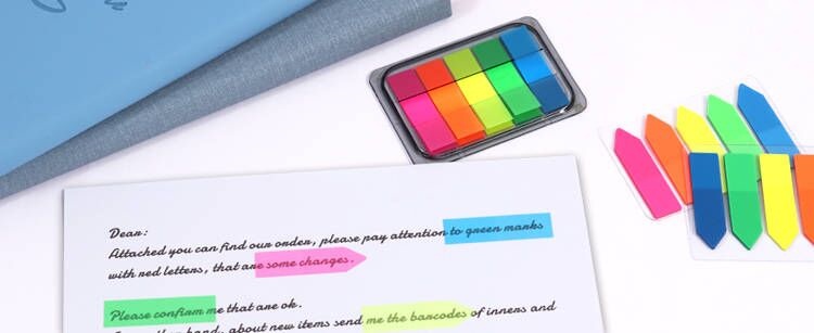 Multicolour Sticky Note Tabs
