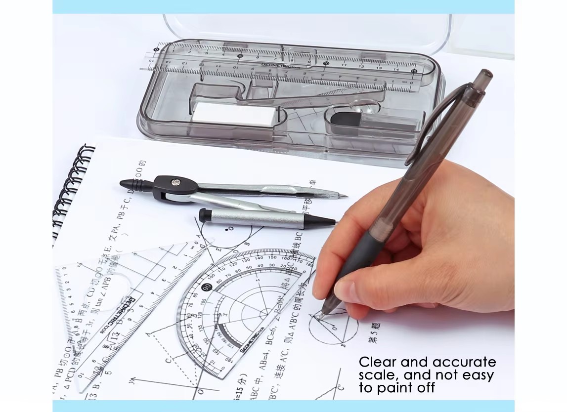  Math Sets of Rulers and Compass