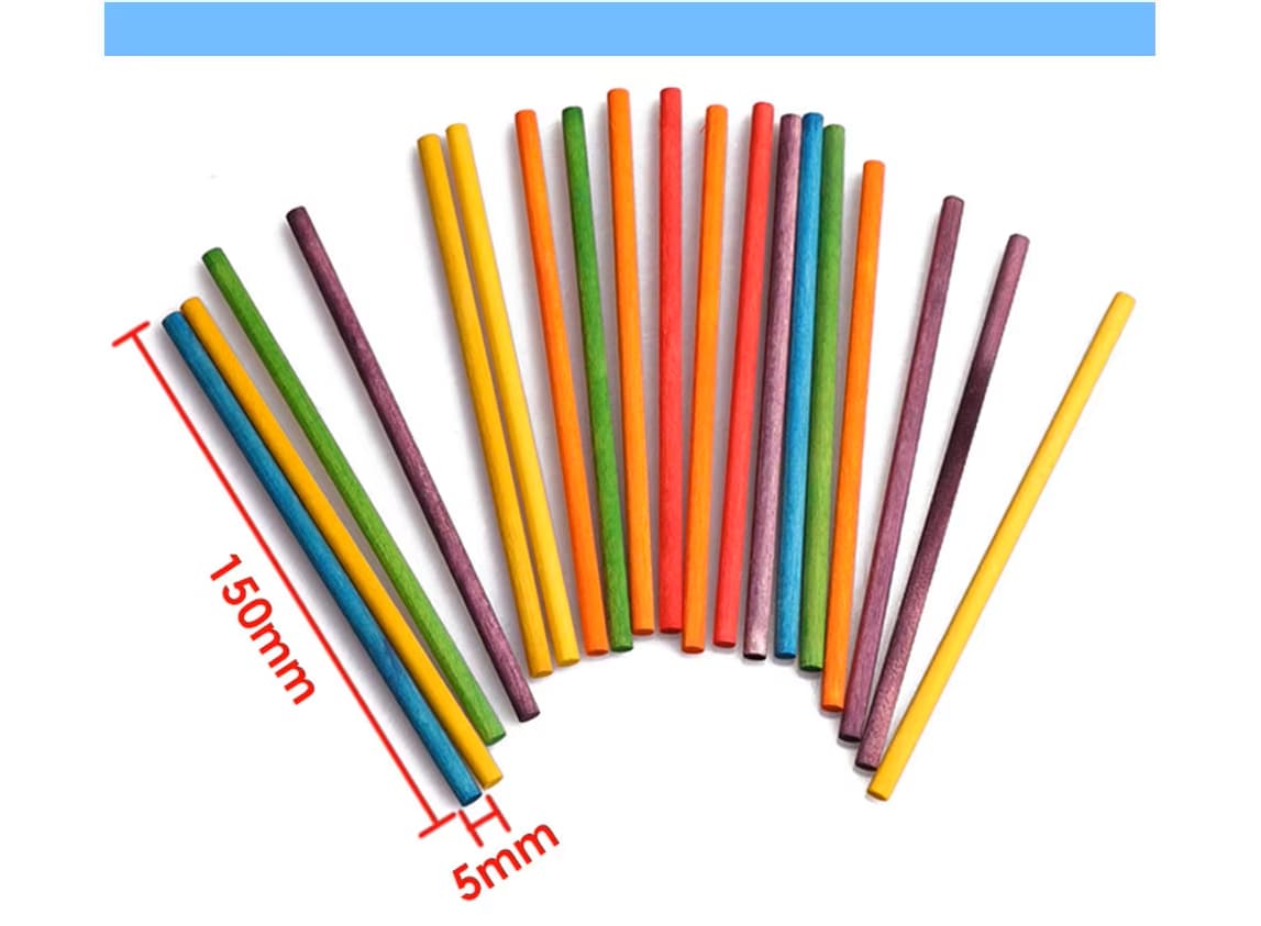 colorful wooden sticks
