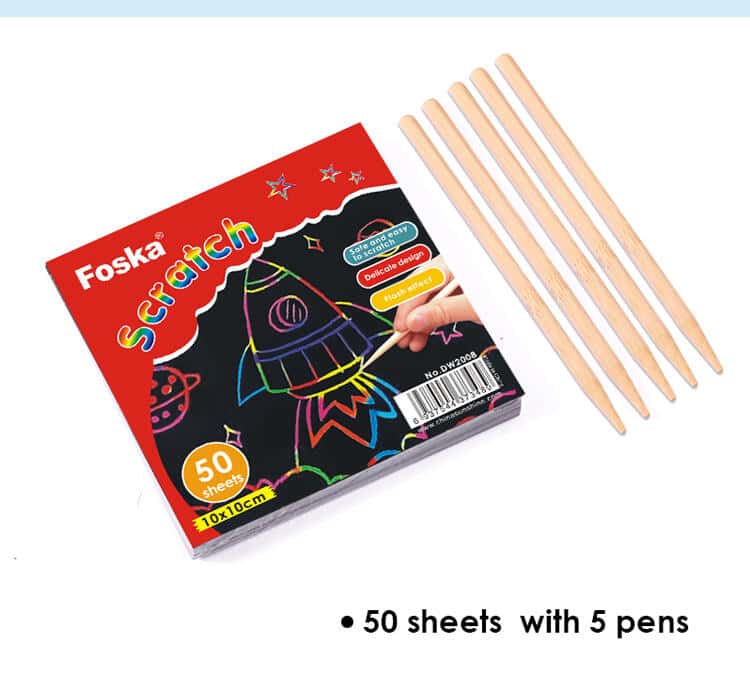 Hand-crafted Adhesive Scratch cardboard