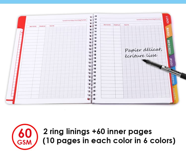 60 sheets notebook