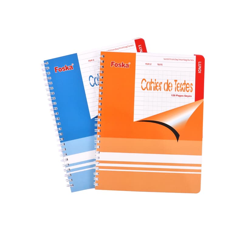 color spiral notebook
