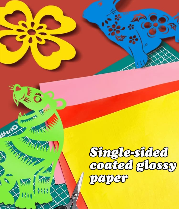 Single-sided coated glossy paper