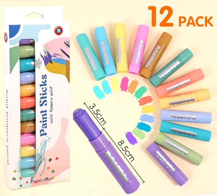 12 colors Paint Sticks
