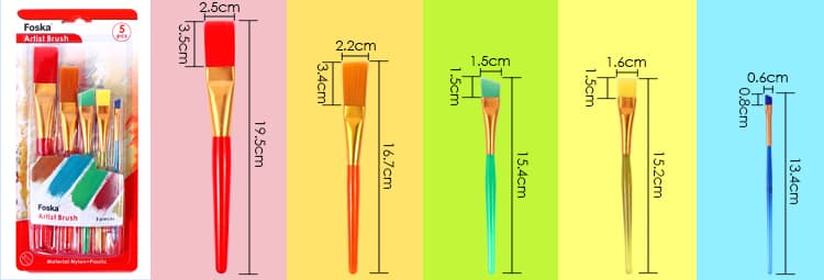 Angled Paint Brushes