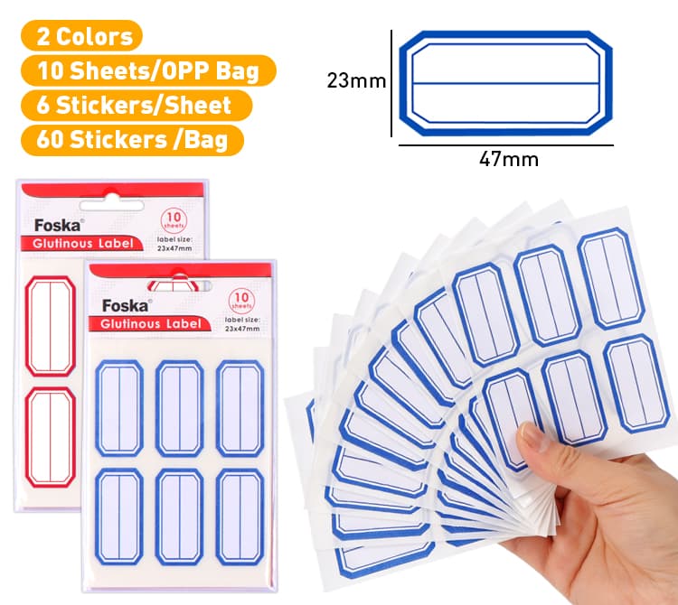 Assorted Colors Glutinous label
