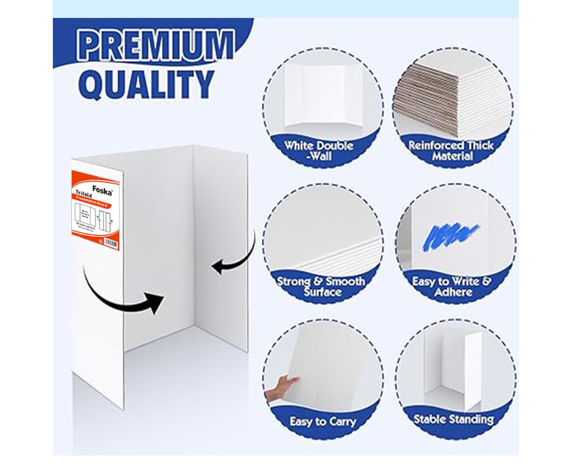Hard Tri-Fold Poster Boards