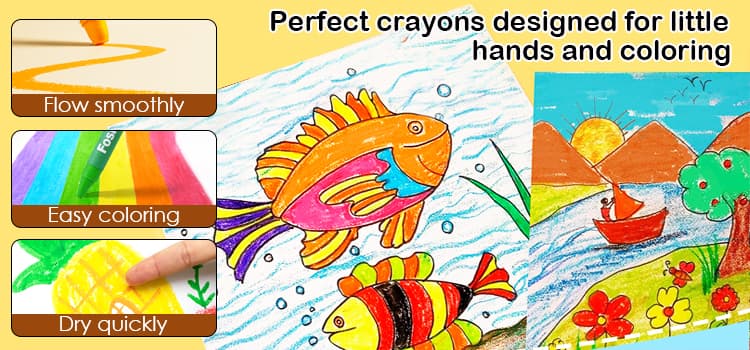 Bright Wax Crayons