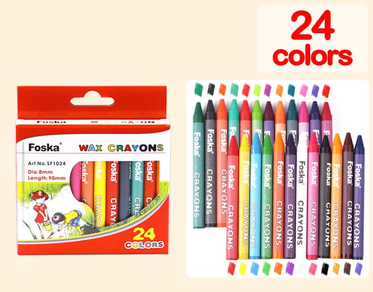 24 colors Wax Crayons