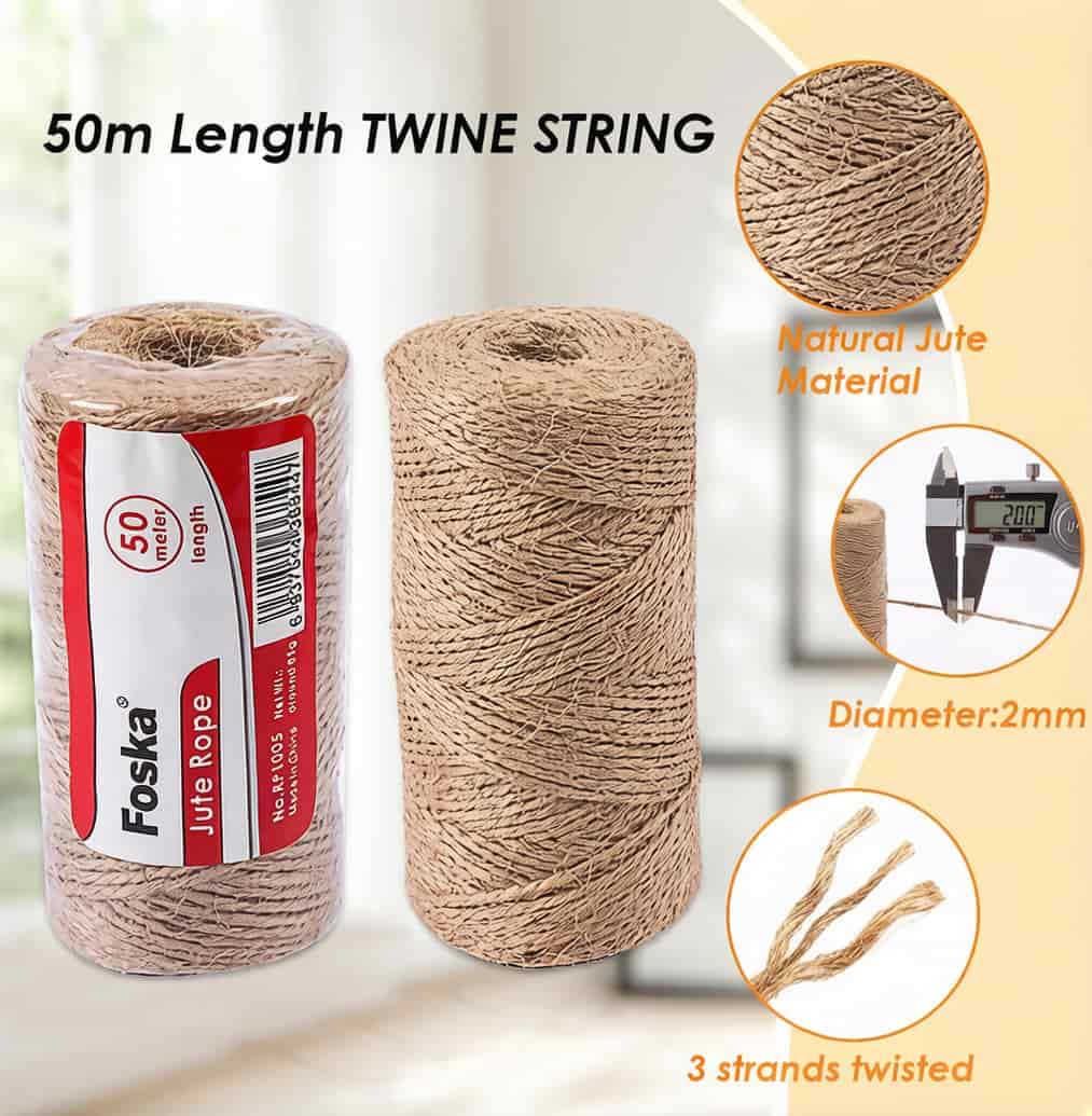 Coiled Natural Jute Twine